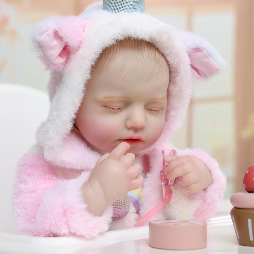 Cloveray Reborn Doll 20 Inch Cute Vinyl Doll with Changeable Clothes Baby Doll Collection Doll Perfect Gift for Christmas, Birthday, New Year