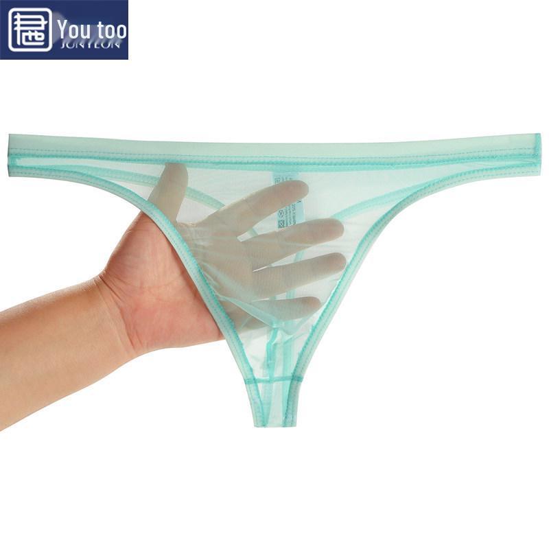 Youye Men's Mesh Transparent Thong - Ultra-Thin, Nude Feel, Breathable and Trendy Summer Briefs
