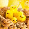 Cute Easter Chick Mini Animal Simulation Plush Small Yellow Chicken DIY Party Decoration Easter Gift Decoration for Home