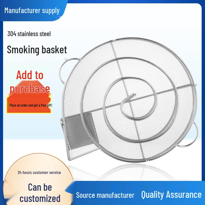 Rechteckiger Barbecue-Grill Kaltrauchgenerator - Runde 304 Edelstahl Räucherbox