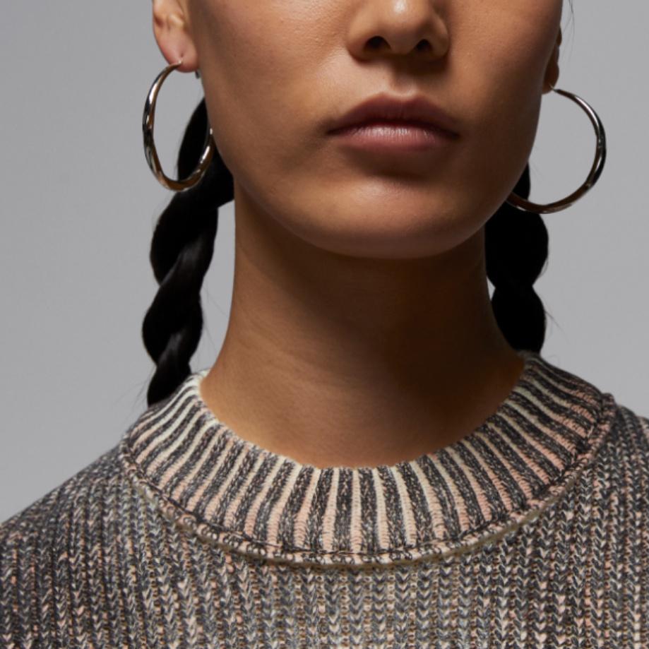 Jordan Aswjfltknit Weste Rundhalsausschnitt Bequem Kurzarm Strickoberteil Damen Oberteile HQ9191-045