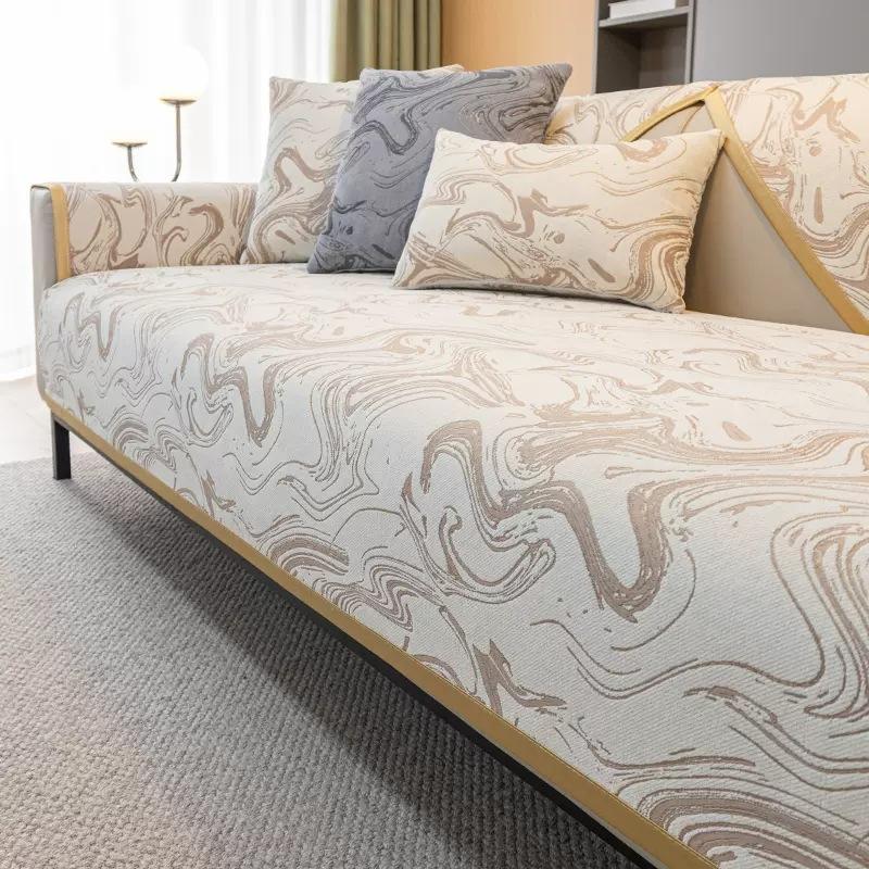 

Подушка для дивана из синели, универсальный нескользящий новый чехол Four Seasons, универсальный чехол для полотенец на спинку, все включено. 70*70