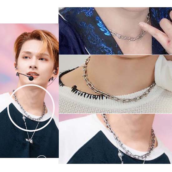 

[Выбор SEVENTEEN JUN] колье из серебряной цепи со скатом + 1 случайная фотокарточка