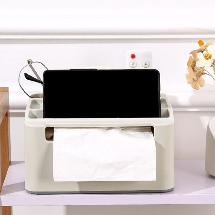 Tissue Box Holder with Storage Multi-function Remote Control Desk Storage Box