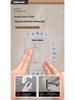 Double Bar Aluminum Alloy Towel Rack - Punch-In Type with Non-Marking Sticker