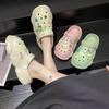 Hole shoes bath light cute slippers women wear new versatile platform sandals half drag beach women
