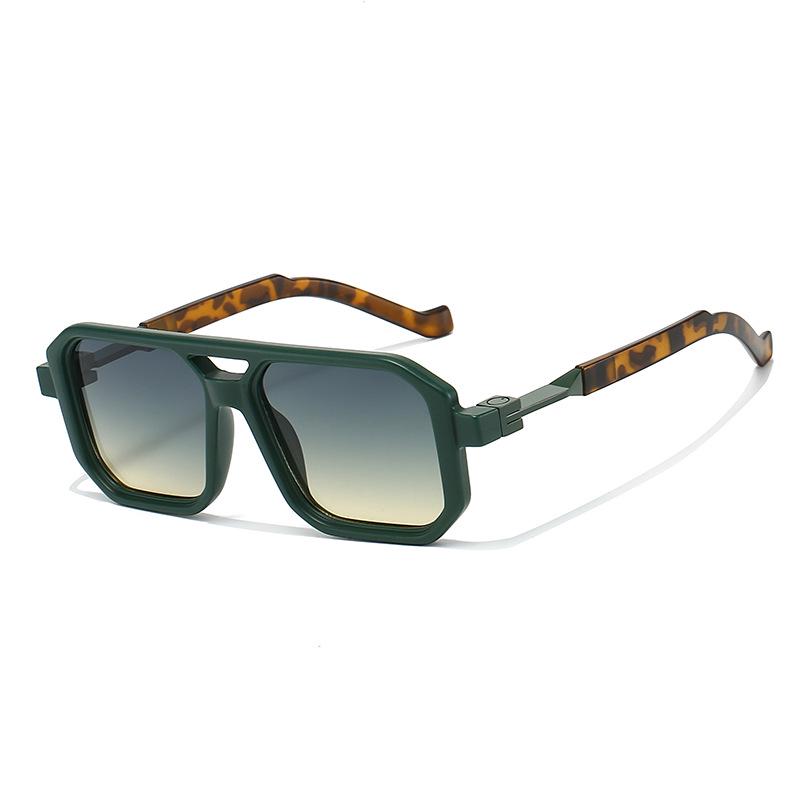 Trendy čtvercové pilotky s dvojitým můstkem, UV ochrana - Evropský & Americký styl