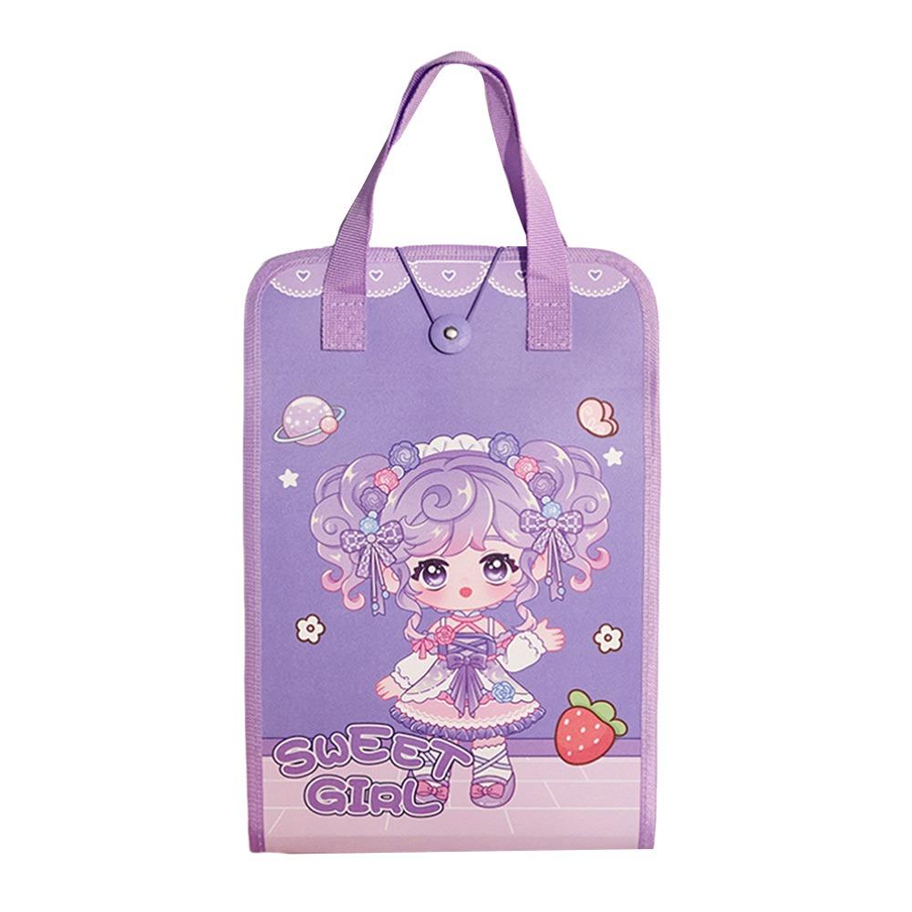 

Cartoon Capibara A4 File Folder Large Capacity 13-Layer Expanding Accordian Organizer Waterproof Data Sorting Storage Bag фіолетовий