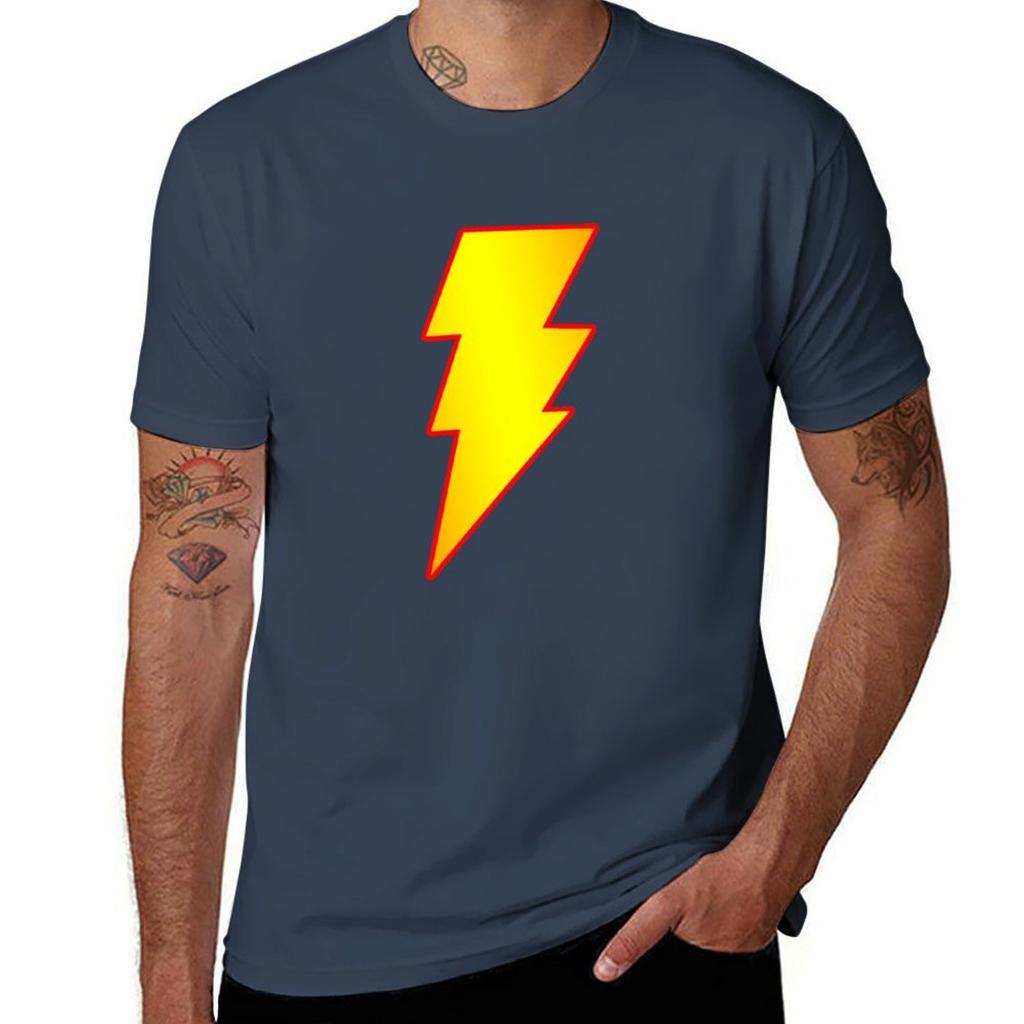 Shazam Logo Tshirt Retro Style Print Casual Top