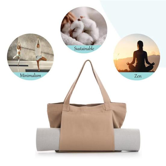 Yoga-/Pilatesmattentasche, multifunktional, große Kapazität, Canvas-Handtasche, tragbare Outdoor-Trainingsgeräte, Yoga-Pad
