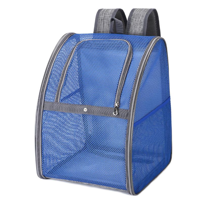 Haustierbedarf Mesh Atmungsaktiver Doppelschulter-Hunderucksack Outdoor-Reise-Katzentasche Haustier-Sommerrucksack