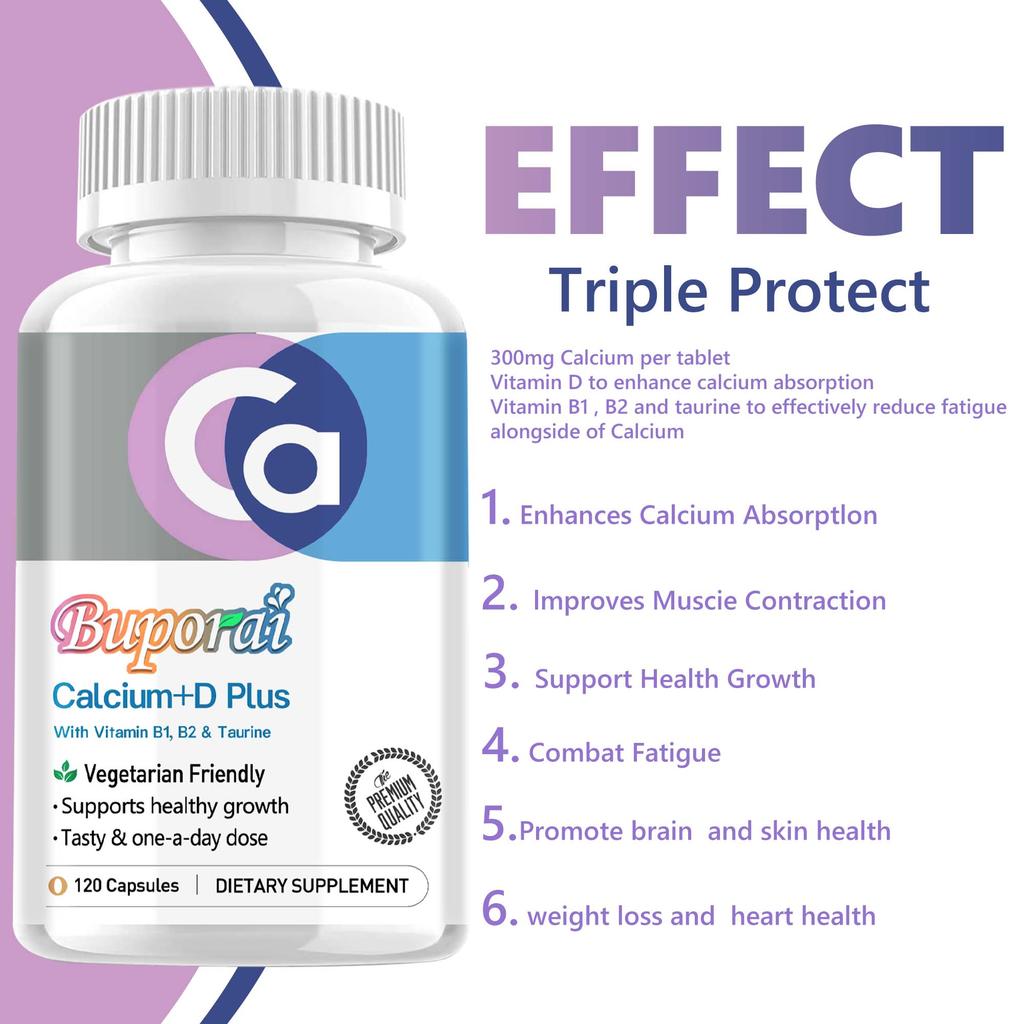 Buporai Calcium & Vitamin D Complex Capsules - Bone Health