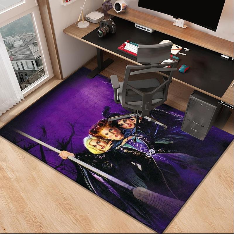 Hocus witch Halloween Magic Office Rug Chair Mat, Game Carpet, Suitable for Front Door, Bedroom, Living Room, Desk, Holiday Gift