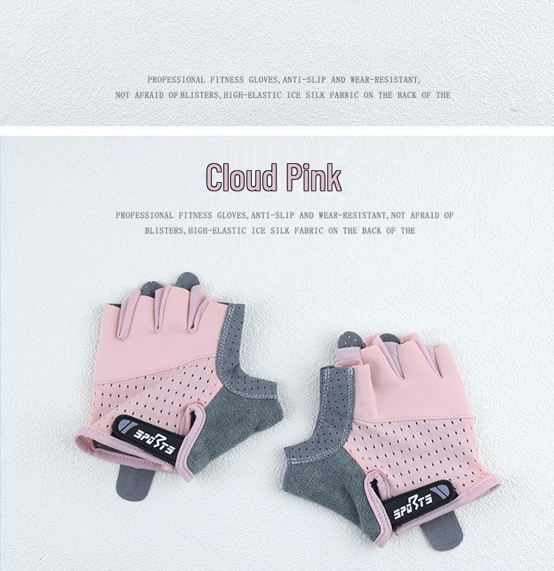 Kids' Non-Slip Half-Finger Sports Gloves: Breathable, Elastic, Wear-Resistant for Climbing, Cycling, Pull-ups & Skating.