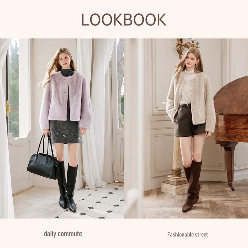 Xiangying Women's Faux Fur Cozy Winter Jacket