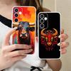 Bull Head Phone Case for Samsung Galaxy S25 S24 S23 S22 S21Plus FE Ultra Soft TPU Clear Shockproof Cover