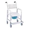 Bedside Commode Chair with 4 Wheels 4-in-1 Raised Toilet Seat 350 Lbs