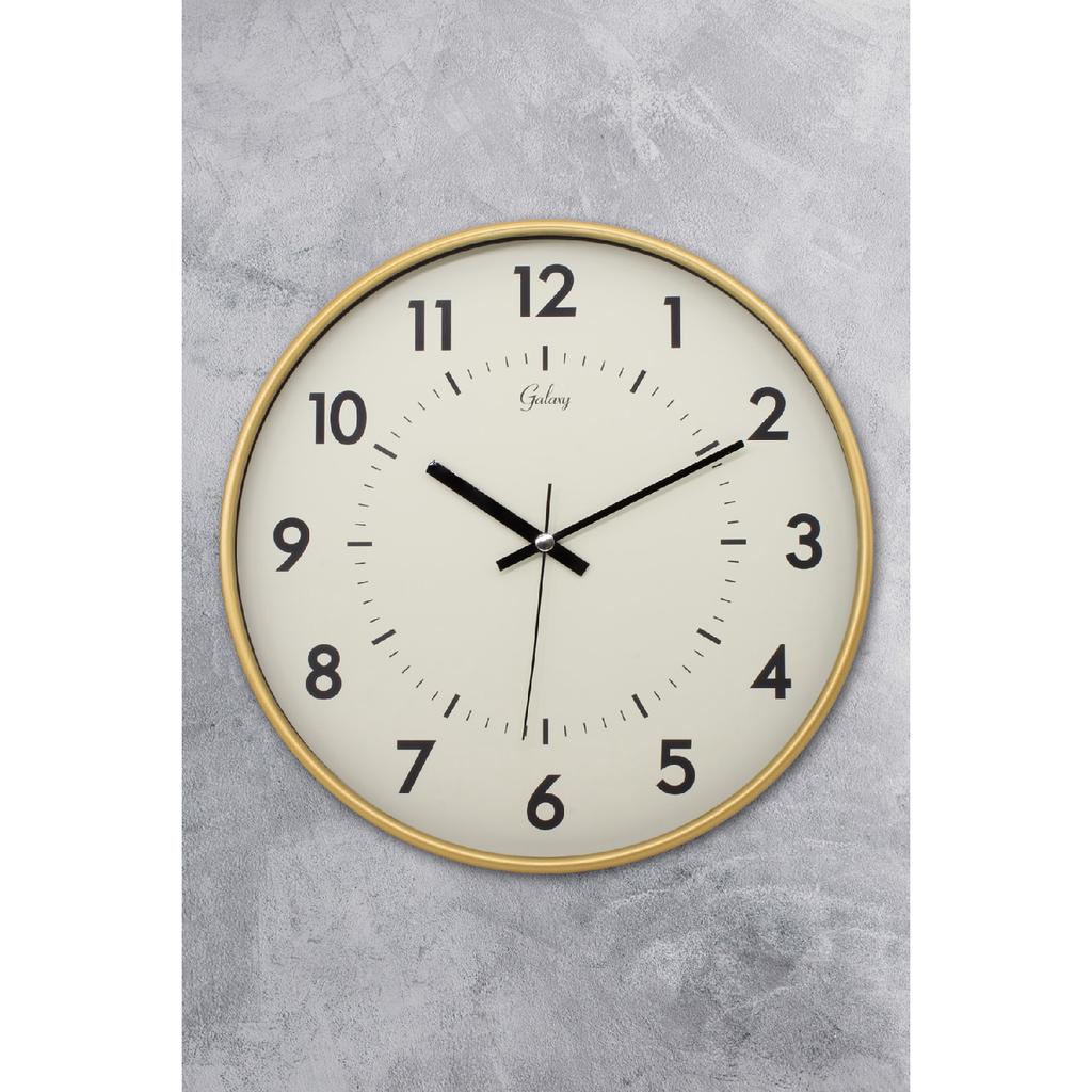 30 cm Wanduhr aus echtem Glas mit geräuschlosem Mechanismus