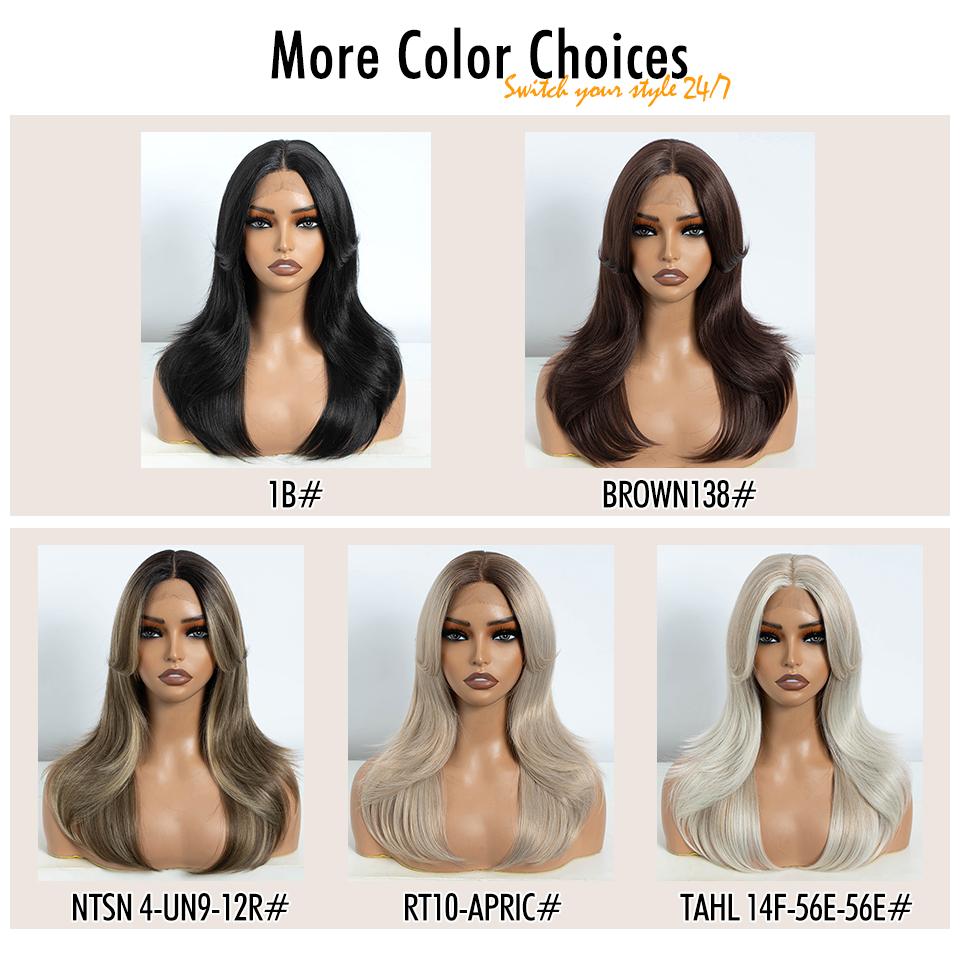 Noble Synthetic Lace Front Wig 14 Inch Straight Bangs Wig Cosplay Wig Ombre Blonde Wigs For Women Lace Wig Synthetic Lace Wig
