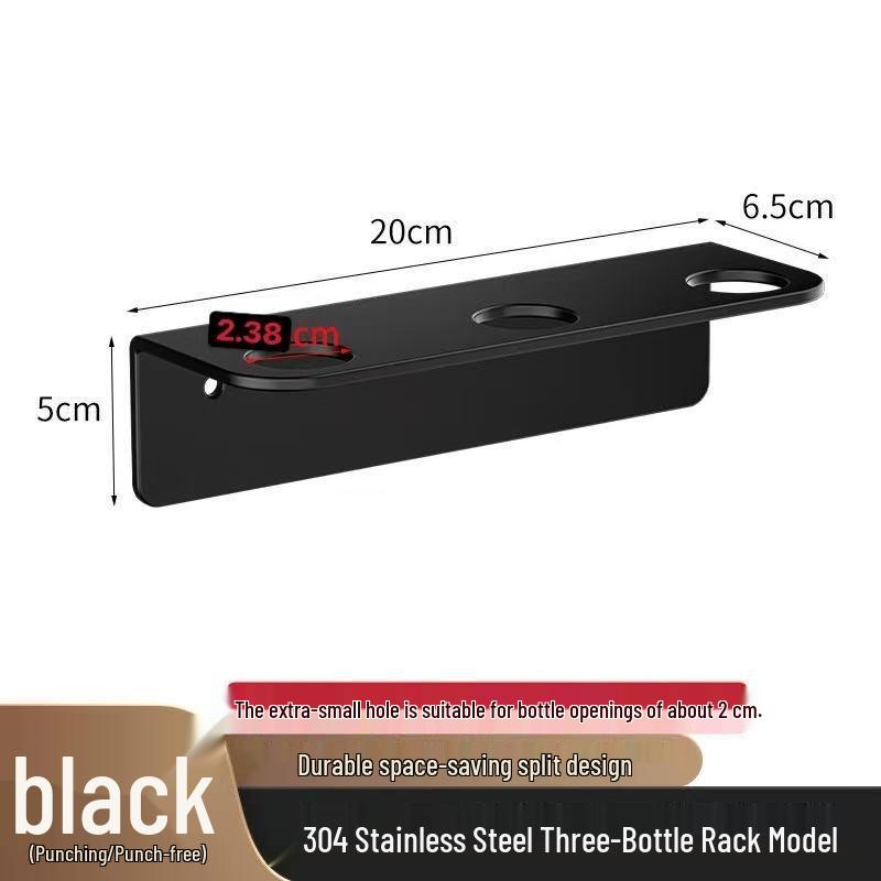 304 Stainless Steel Wall-Mount Shampoo and Shower Gel Dispenser Holder