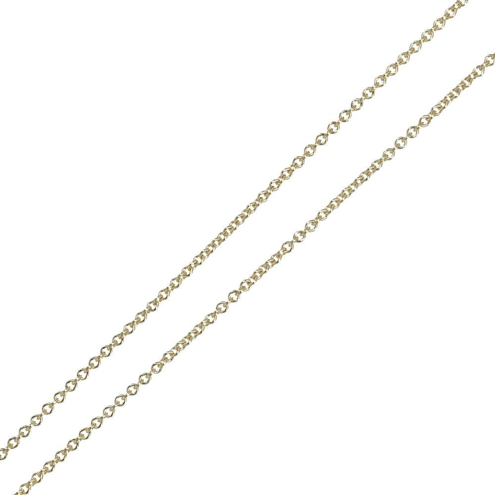 TIFFANY&Co. Open heart Necklace K18 yellow gold 4.25g Women Used