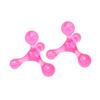 2 Stück Fußgewölbemassagegerät Mini Handheld 4 Kugeln Entspannung Akupressur Fußgewölbemassagegerät für Bein Arm Rosa