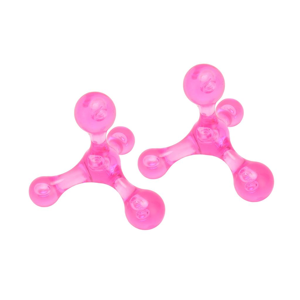 2 Stück Fußgewölbemassagegerät Mini Handheld 4 Kugeln Entspannung Akupressur Fußgewölbemassagegerät für Bein Arm Rosa