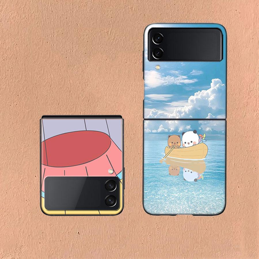 Cute BuBu DuDu Coque For Samsung Z Flip7 6 Galaxy Case Shockproof Z Flip5 Z Flip3 4 5G Hard Cover Phone TPU PC Hard Funda