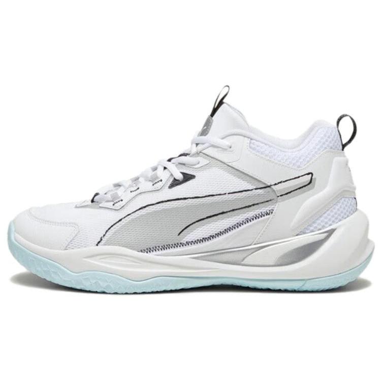 

New PUMA Playmaker White Grey Mint 392330-02 36