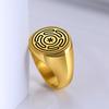 LIKGREAT Hecate Wheel Strophalos Hekate Rings Stainless Steel Magic Symbol Logo Charm Kabbalah Ring Amulet Vintage Jewelry Gift