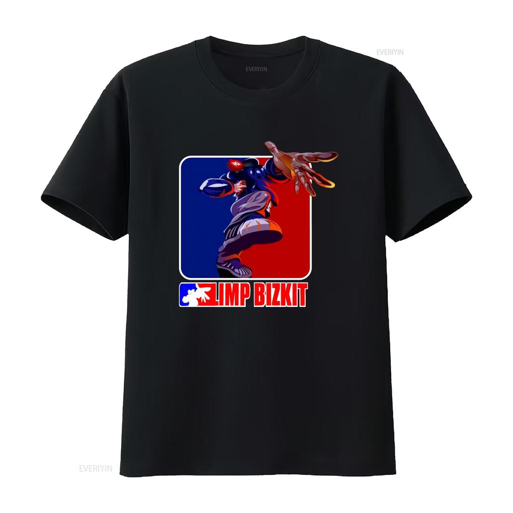 Limp Bizkit Potisk Tričko Stylové Streetwear pro Hip Hop Fanoušky vintage Prané Ležérní Měkké Unisex Prodyšné Mírně