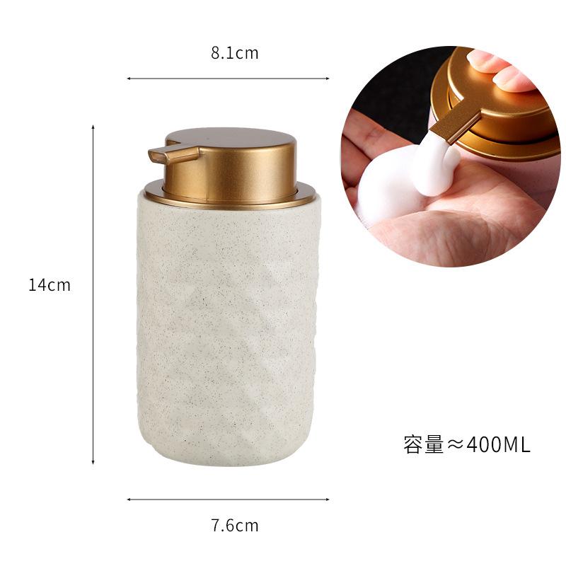 Ceramic press type bath gel bubble bottle hand wash shampoo soap dispenser bathroom accessories household liquid lotion bottle