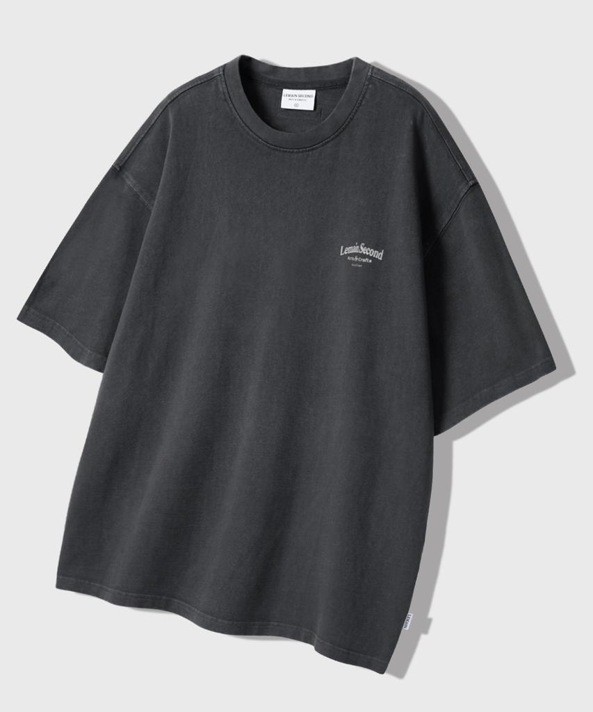 LEMAIN SECOND Back Point Atelier Oversized Short Sleeve T-Shirt [Pigment]