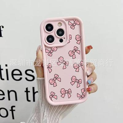Powder Bow for Apple 15 Mobile Phone Case Iphone12promax Set 14/13/11/XR Emery 16