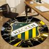 BK Hacken Pattern Round Rug, Indoor/Outdoor Mat, for Picnic, Gameroom, Bedroom, Office, Living Room, Home Decor Carpet, Birthday Gift
