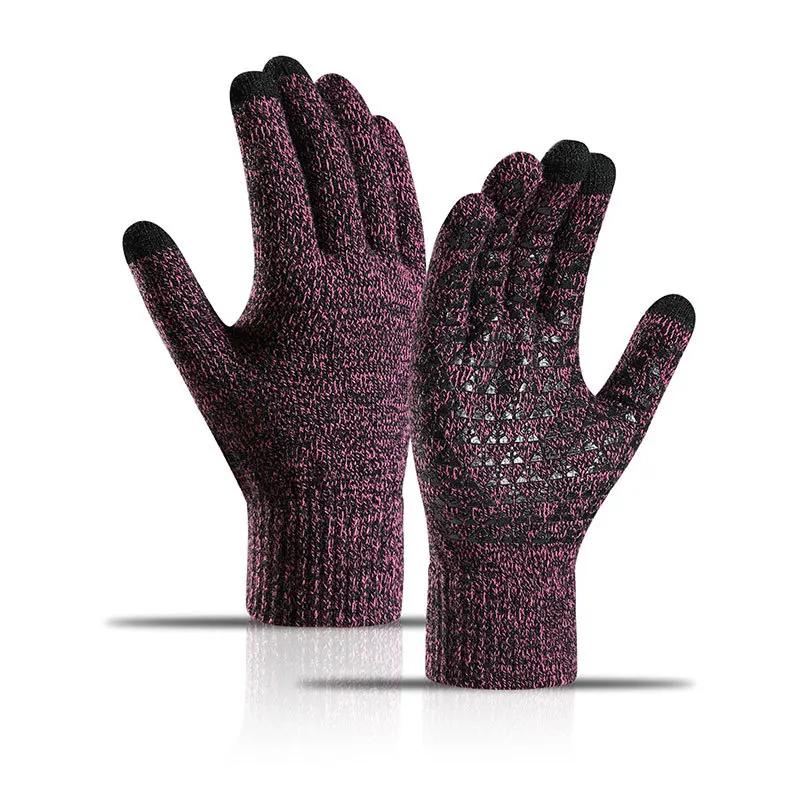 1Pair Winter Gloves Touchscreen Waterproof Thicken Anti-Slip Soft Knit Lining Thermal Hiking Skiing Fishing Cycling Snowboard