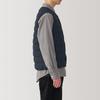 MUJI Lightweight Down Collarless Vest AD0U7A4A Dark Size XL Men's (Anti-Static Lining) Navy,