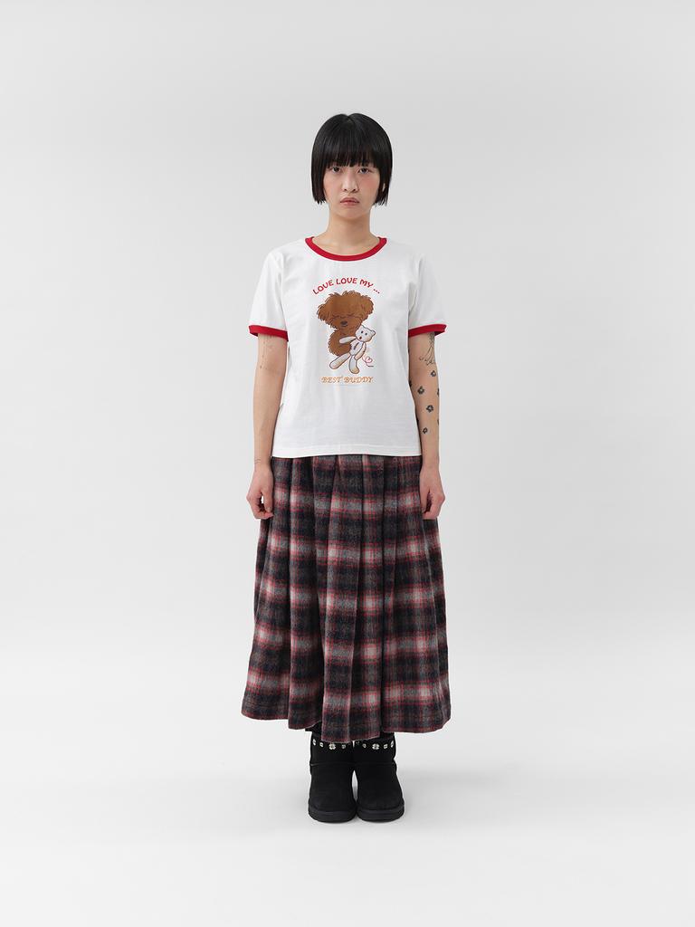 BOCBOK Best Buddy Ringer Tee - White + Red