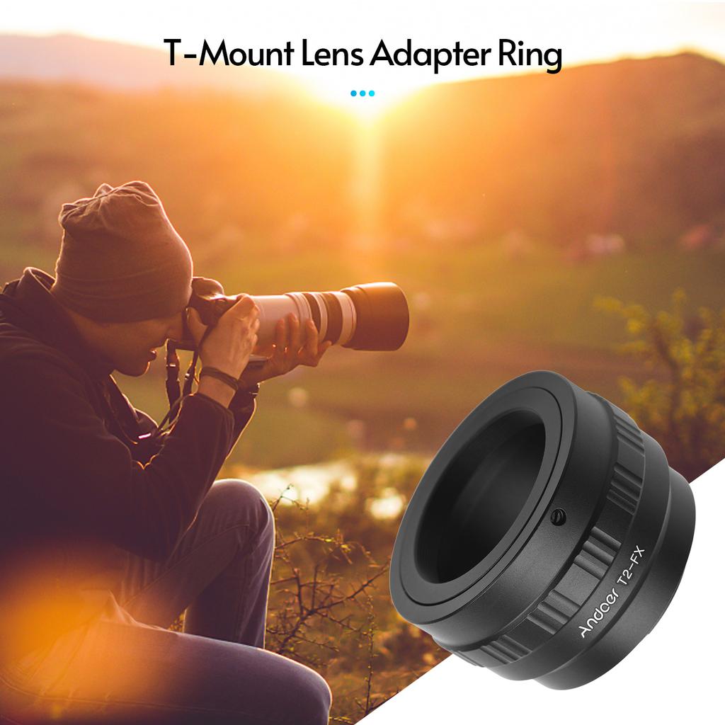 Adattatore T2 A M4/3 Per Telescopi - Anello In Alluminio 1.25" Per Fotocamere Olympus, Nero, Doppia Struttura