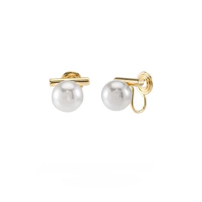 Imitationsperlen-Ohrringe, eleganter Moskito-Spiral-Ohrclip, kein Piercing, weiblich