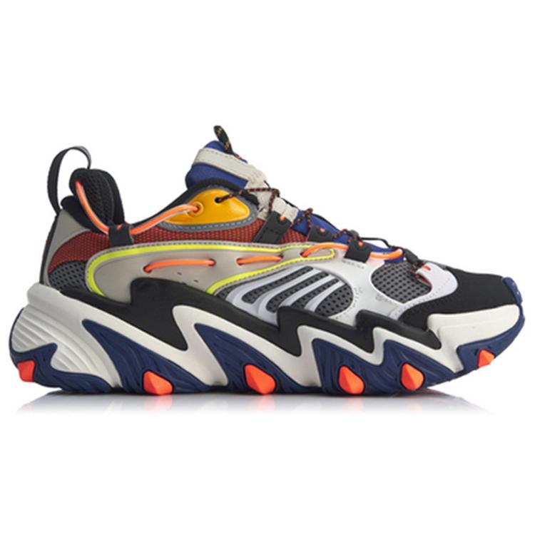 Li Ning Cushioning Slip Resistant Abrasion Resistant Low Top Sports Casual Shoes Men's Iron Asphalt Gray AGLQ013-7