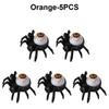 1-5PCS Halloween LED Eyeball Candle Lamp with Spider Design Glowing Pumpkin Light for Party Atmosphere Decoration Prop Spooky