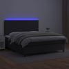 Maison Exclusive - Sommier à lattes de lit avec matelas et LED Noir 160x200 cm