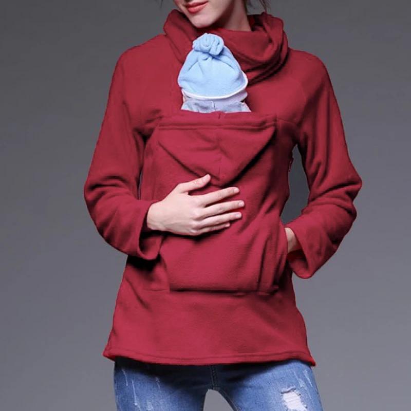 Autumn Winter Kangaroo Coat Maternity Clothing Plus Size Pregnancy Sweater Premama Baby Carrier for 0-12 Months Pregnant Hoodies