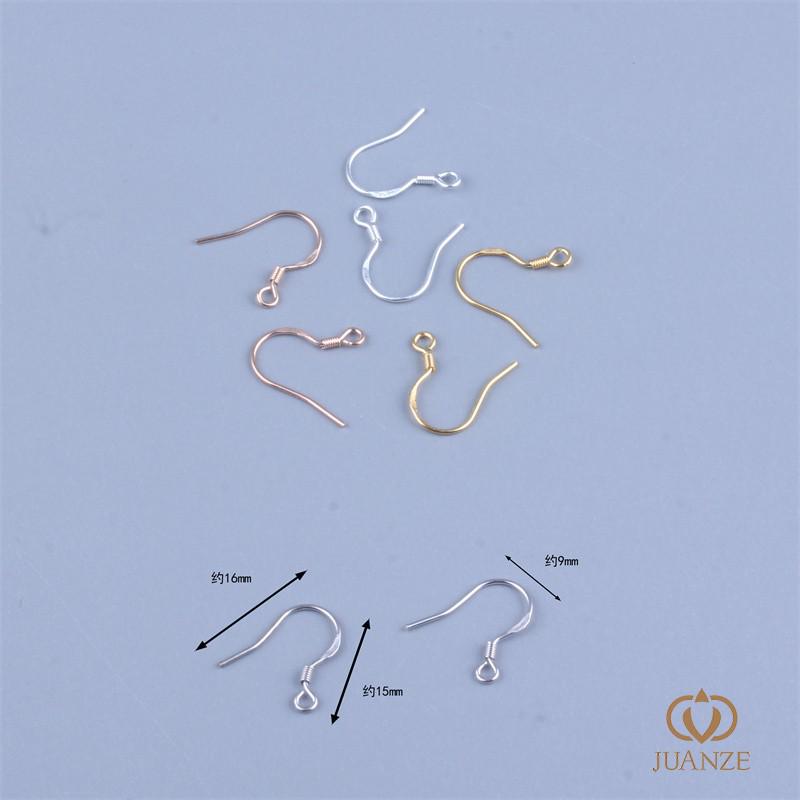 18K Solid Gold Color-Retaining Earring Hooks S925 Semi-Finished Handmade DIY Jewelry Components