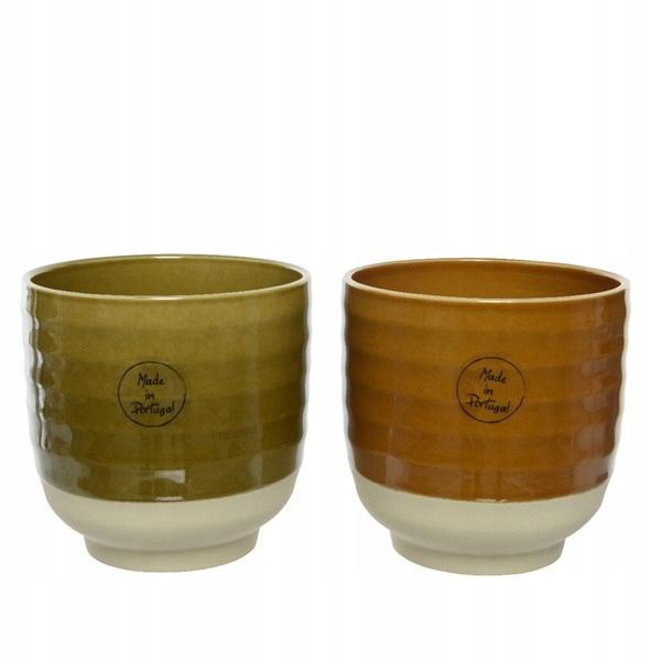 Stoneware flower pot mix 12 cm