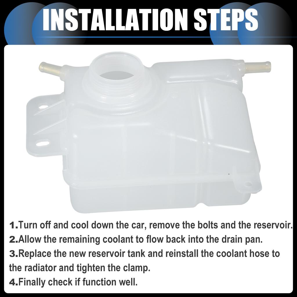 UXCELL Coolant Reservoir Water Expansion Tank Engine Coolant Recovery Overflow Bottle No.96817343 for Chevrolet Aveo 2004-2008
