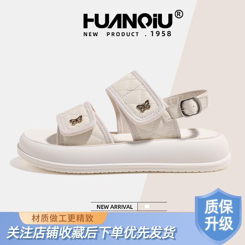 Global sandals KMYAX8252 new summer wear versatile soft-soled beach shoes women's casual Velcro women's shoes