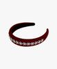 Pink Pineapple Twinkle Velvet Hairband_Burgundy