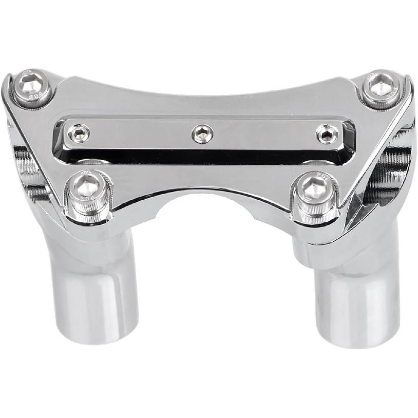 Chrome Motorcycle 3-1/2" Pullback Handlebar Risers & Top Clamp Kits Fit for Harley 1 Inch Bar Dyna Heritage Softail Fat Boy Touring Glide